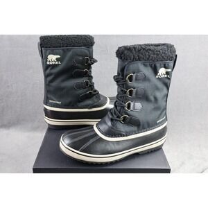 Sorel 1964 PAC NYLON WP Boots Mens Size 11 Black Insulated Waterproof 1899647